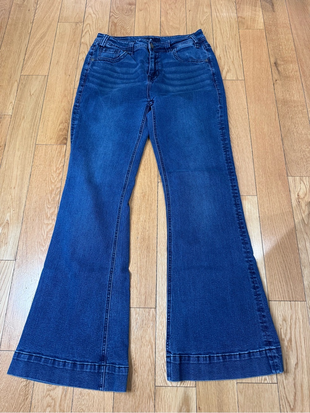 Rock & Roll Cowgirl Trouser High Rise Bootcut Blue Jeans 30